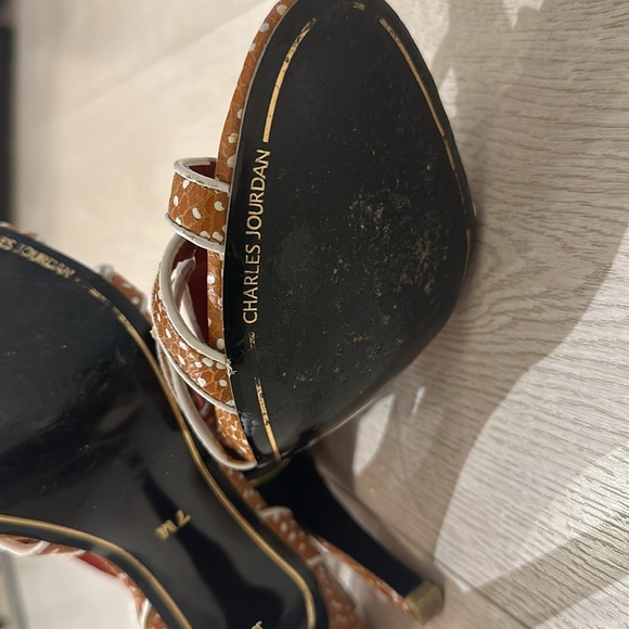 Charles Jourdan Paris Slingback Peep Toe Pumps Heels Stiletto Size 7M - Picture 6 of 8